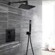Лейка для верхнего душа PAFFONI Synkro King 30 ZSOF078NO 30x30 см цвет черный матовый