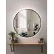 Зеркало для ванной Alfa mirrors Natali ram black 70 Na-7AVzd-ram черный с подсветкой 70x70см