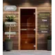 Дверь для сауны стеклянная бронзовый Doorwood Эталон 190x70см правый