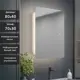 Шкаф с зеркалом Alias Эос 80x40 с нейтральной LED-подсветкой универсальный