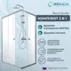Душевой уголок Doccia com/DC0000057860/1207404 прямоугольник 100x80см хромированный профиль эффект стекла прозрачный