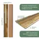 Деревянные стеновые панели Art barn wood Ambertriple коричневый 820x110x16мм 1м² 12шт