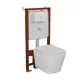 Комплект BAUEDGE E458103-BS0002-PRO-E00116 6 в 1: инсталляция IDEAL, унитаз безободковый Stil 51, быстросъемное сиденье микролифт, кнопка Round