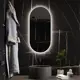 Зеркало с подсветкой ALFA MIRRORS 40x90см подогрев, включение на взмах, подсветка холодная 6000К