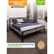 Кровать Solarius kr120loft-obiv-rs15-black-full Кровать Лофт сплошное 125 x 90 x 206 см дсп цвет светло-серый/черный