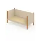Кровать Solarius Тахта сплошное основание tahta-obiv-spin-beg90-190olha-full 100 x 101 x 200 см дерево цвет бежевый/ольха