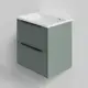 Тумба под раковину La Fenice SIMPLA Grigio TWIN 60 см серо-зелёная