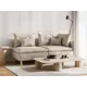 Кушетка Первый мебельный Калисто 187081 194.5x74x99.5 см велюр цвет кремовый, велюр