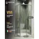 Душевой уголок Doccia GLASS100y/SA/5CHMT угол 100x100см хромированный профиль эффект стекла матовый
