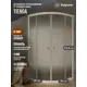 Душевой уголок Belgranio Tienda BR0000064835 1/4 круга 90x90см белый профиль эффект стекла матовый
