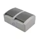 Розетка двойная Kranz Industrial KR-78-0614 с заземлением 220 В 10 A цвет серый