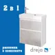 Тумба под раковину подвесная Dreja 99-0503-com 62см цвет белый/бетон, с раковиной