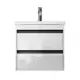 Тумба под раковину Am.Pm M9PFHXM0602WG Pulse подвесная 2 ящика 60 см цвет белый глянец