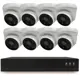 Комплект для видеонаблюдения IP PS-link 2Мп 8 камер для помещения с POE питанием и микрофоном цвет белый