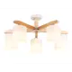 Люстра на штанге Ambrella Light Traditional Ambr_tr83113 5 ламп 7.86 м² цвет белый/светлое дерево