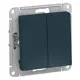 Выключатель встраиваемый Systeme electric AtlasDesign ATN000817 2 клавиши цвет зеленый