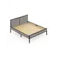 Кровать Solarius kr140loft-obiv-rs15-black-full Кровать Лофт сплошное 145 x 90 x 206 см дсп цвет светло-серый/черный