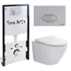 Комплект инсталляция c безободковый унитазом TONI ARTI TA-01+TA-1900+TA-0050-АР Russi с клавишей Freto с сиденьем с микролифтом