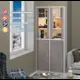 Стеллаж с полками Мэрдэс СУ(ш2в2)+2ФС+2ФГ 96x216x34 см нагрузка до 30 кг ЛДСП цвет белый/нельсон