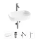 Раковина для ванной накладная Lavinia Boho Bathroom Sink 20217555R с донным клапаном, сифоном и смесителем