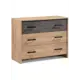 Комод Woodville 499622 3 ящика 90х39.5х72.5 см лдсп цвет дуб золотой / камень темный