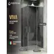 Душевой уголок Doccia GLASS100y/GR/5CHMT угол 100x100см хромированный профиль эффект стекла прозрачный