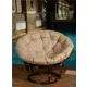Кресло садовое Bigarden 128768 Papasan 105 см x 75 см x 105 см ротанг, черный