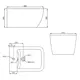 Биде SMARTFLOW SMFB811-WH 41x30см