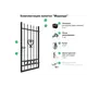 Калитка Металлпроект Миранда правая 0.9x1.9м с фурнитурой