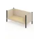 Кровать Solarius Тахта сплошное основание tahta-obiv-spin-beg90-200ser-full 100 x 101 x 210 см дерево цвет бежевый/антрацит