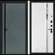 Входная дверь Labirintdoors Кредор правый 205x96см цвет серо-зеленый с патиной/белый софт с зеркалом П31