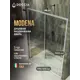Душевая дверь Doccia GLASS120r/GL/5CHMT 120см эффект стекла прозрачный раздвижной