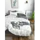Комплект постельного белья Tango Dream Fly 2-спальный полисатин наволочки 70x70 - 2 шт цвет белый/серый/темно-серый DF02-179-70