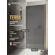 Душевая дверь Doccia GLASS900pt/GRMT/2BR 90см эффект стекла матовый распашной