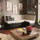 Диван кухонный Трия Домино 221631 191x82x50 см рогожка цвет кожзам темный/ткань светлая