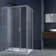 Душевой уголок Vincea Alpha VSR-3AL9011CLGM прямоугольный 110x90см антрацит профиль эффект стекла прозрачный