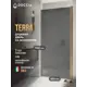 Душевая дверь Doccia GLASS800pt/GR/2BR 80см эффект стекла прозрачный распашной