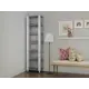 Стеллаж деревянный Мебельная компания Е1 35x240x60 см нагрузка до 25 кг лдсп/белое стекло цвет бетон