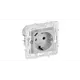 Розетка встраиваемая Iek Skandy SK-R14-16-U14-018-K23 с заземлением и шторками USB цвет серебряный