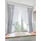 Тюль Colore caldo 6034/СерыйБелыйКЛЕТКА на шторной ленте 180x570 см цвет серый / серебристый