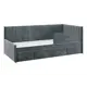 Кровать Mebelson 186538 212x78x101.5 см ЛДСП цвет графит, велюр