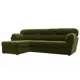 Диван Лига Диванов Бостон 109493L 295x103x153 см вельвет цвет зеленый