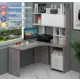 Стол Мэрдэс СКЛ-Угл130+НКЛХ-120 НБЕ ПРАВ 120x178x130 см лдсп цвет белый, ясень шимо светлый