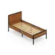 Кровать Solarius Komp80loft-olha-black 85 x 89 x 206 см сосна цвет черный