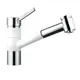 Смеситель для кухни Diadonna D87-660127W поворотный излив 12.5 см цвет хром, белый