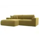 Диван Лига Диванов Лига-036 121370L 253x84x165 см вельвет цвет желтый