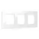 Рамка для розеток и выключателей Ambrella volt Alfa Qubi AF250103 3 поста цвет белый глянец