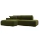 Диван Лига Диванов Лига-036 121402L 273x84x165 см вельвет цвет зеленый