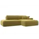 Диван Лига Диванов Лига-036 121404 273x84x165 см вельвет цвет желтый