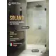 Душевая дверь Doccia GLASS805p/SA/6BL 80.5см эффект стекла матовый распашной